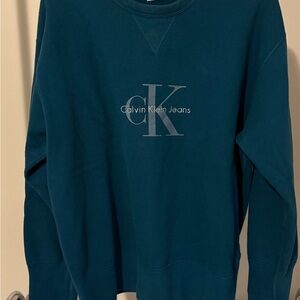 Calvin Klein Jeans Teal Crewneck Sweater